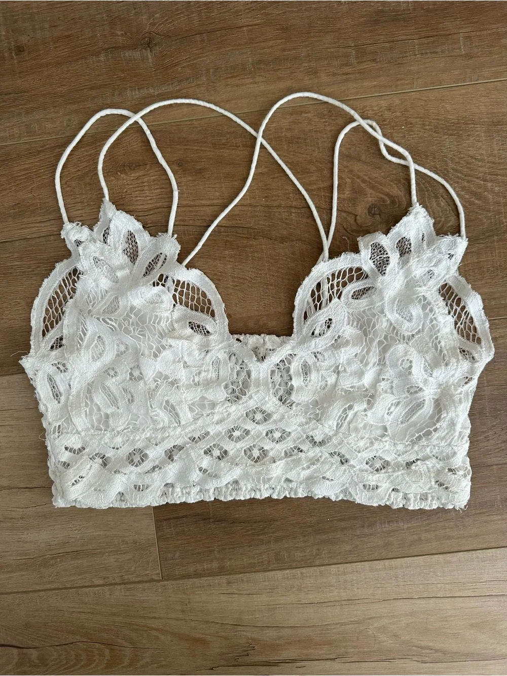 Free People White Lace Bralette Top - Picture 1 of 3